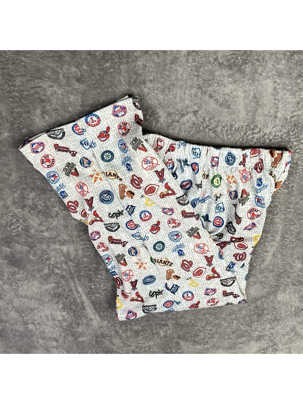 MLB Youth Pajama Pants Size 8/10 Genuine Merchandise Baseball Logos Sleep Lounge